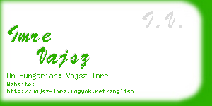 imre vajsz business card